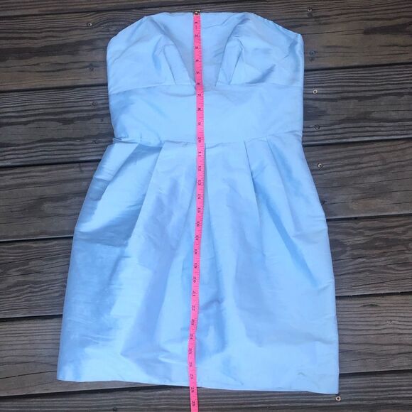Alexia Admor New York Blue Strapless Bow Back Dress, Size Small - Picture 9 of 9